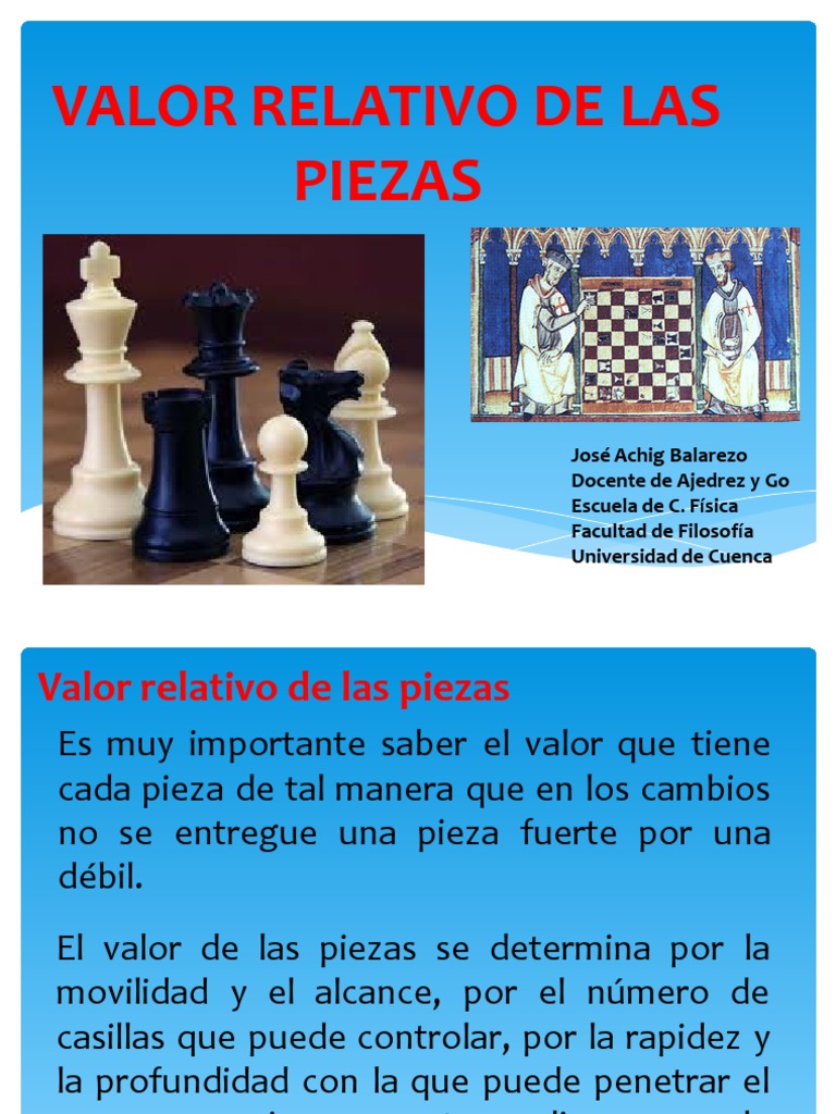 AJEDREZ VIValorRelativoPiezas | PDF | Juegos de habilidad mental ...