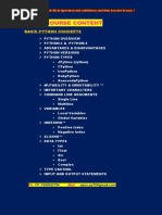 Python Course Content