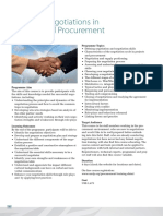 Effective Negotiations in Projects and Procurement