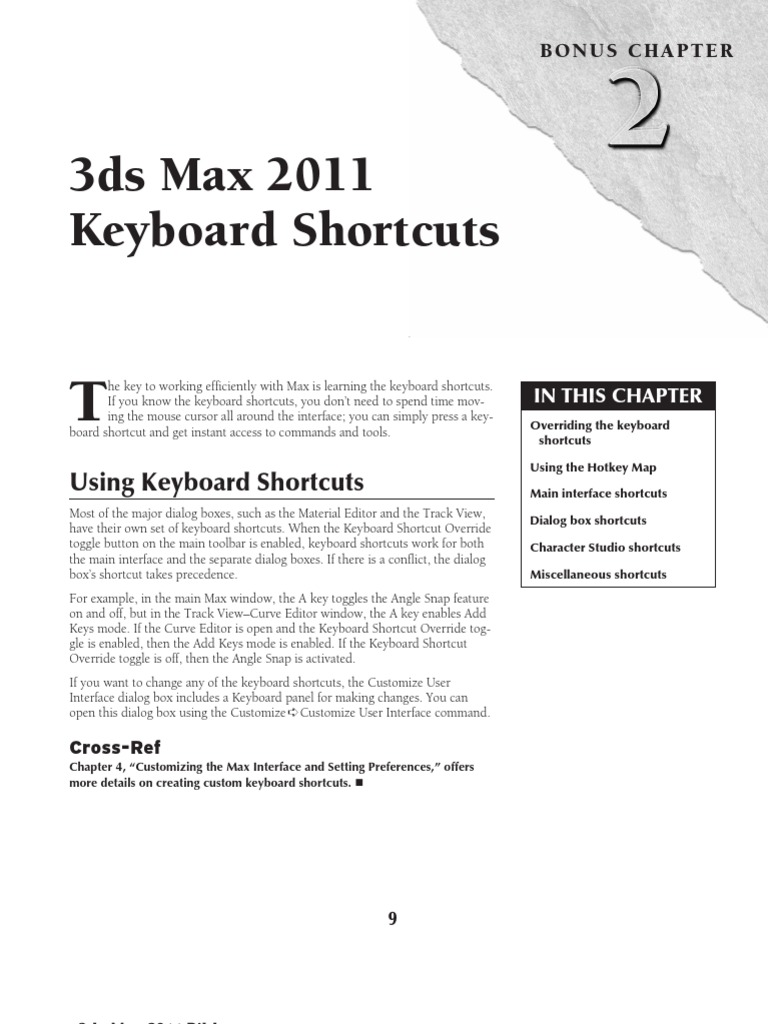 3ds Max Keyboard Shortcut Guide | PDF | Computer Keyboard | Keyboard ...