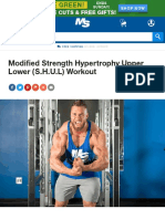 Modified Strength Hypertrophy Upper Lower SHUL Workout