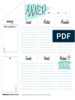 Weekly Planner Print A4 PDF