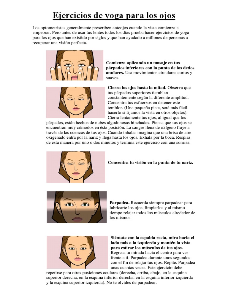 Ejercicios de yoga para mejorar la vista | PDF | Ojo | Naturaleza