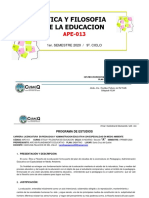 Programa Etica y Filosofia