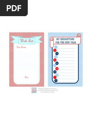 Holiday Printable Wish List