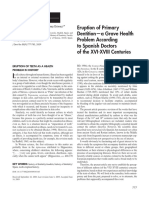 Eruption of Primary Dentition-A Grave Health Problem According To Spanish Doctors of The XVI-XVIII Centuries