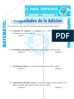 Ficha Propiedades de La Adicion para Cuarto de Primaria