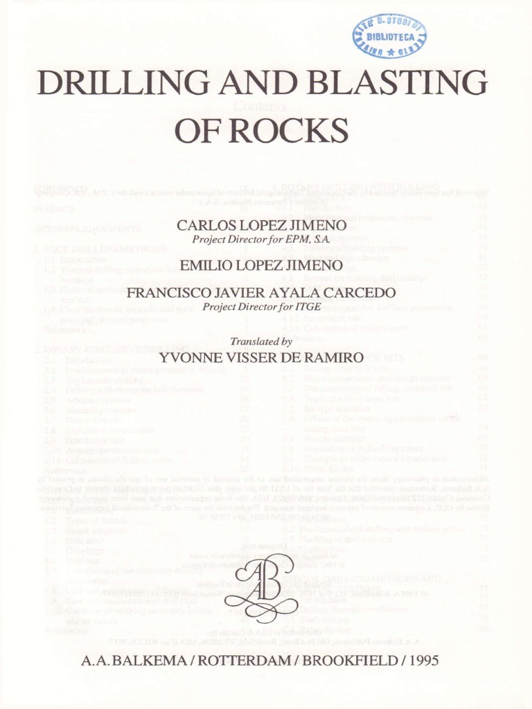 Drilling and Blasting Techniques Guide | PDF | Nature | Materials