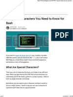 Linux Special Characters