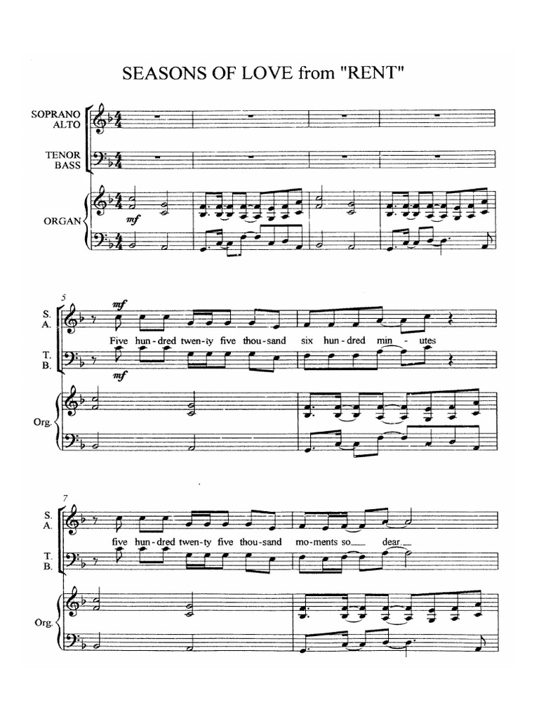 Seasons of Love | PDF