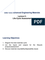 Lecture 9 Life Cycle Assessment