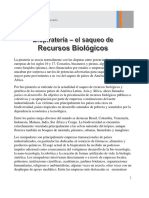 Julio César Centeno. Biopiratería - El saqueo de recursos biológios. Julio de 2019