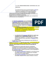 Titularidad de Los Derechos en Relacion A Las Transformaciones Historicas de Los Sujetos de Los Derechos