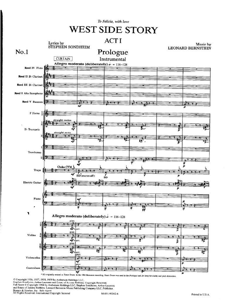West Side Story Complete Orchestral Score 7 | PDF