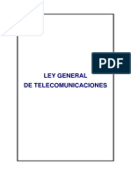 LEY GENERAL telecomunicaciones