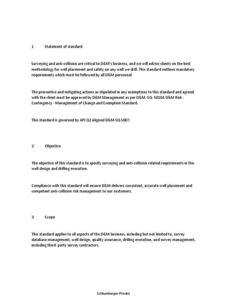 1statement of Standard 1 | PDF | Risk Management | Surveying