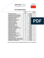 Training Price List Final