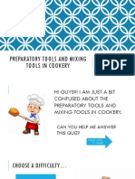 Preparatory Tools and Mixing Tools in Cookery