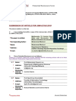 Potential Reviewers Form - ISMI ICTAS2018