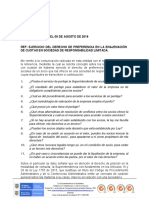 Derecho Preferencia SRL OFICIO - 220-085931 - DE - 2019