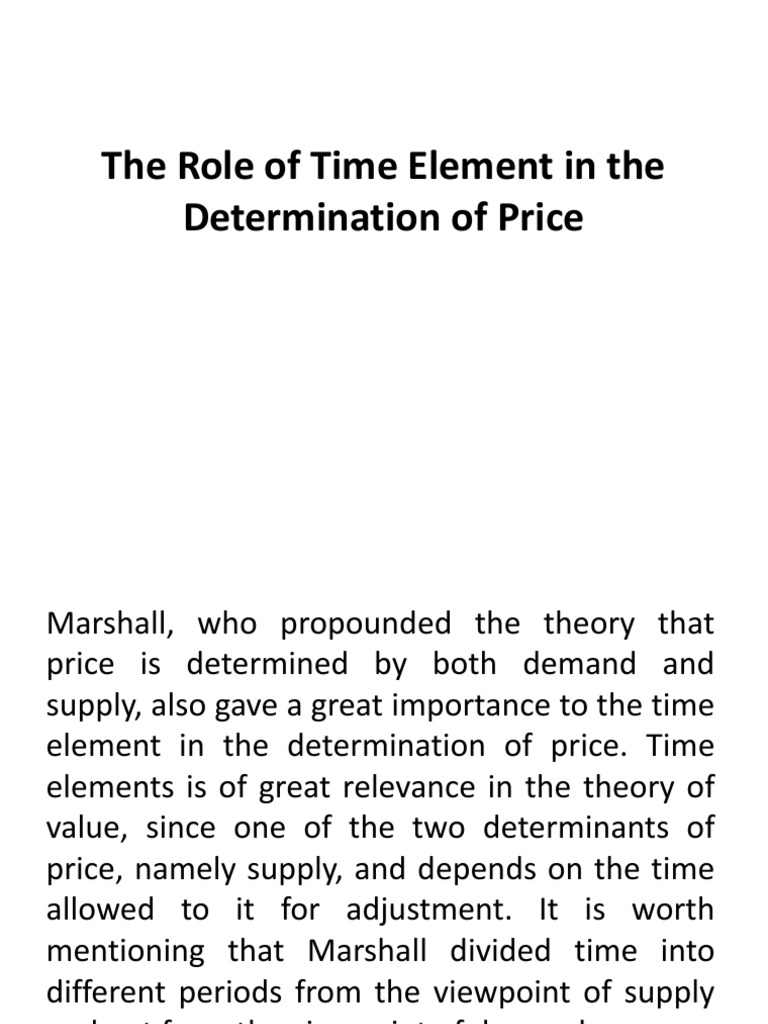 Role of Time in Price Determination | PDF | Long Run And Short Run ...