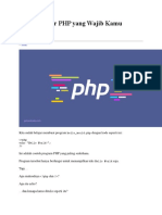 Sintaks Dasar PHP Yang Wajib Kamu Pahami
