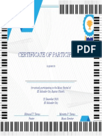 Certificate of recital