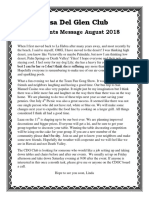 Pg4 Presidents Message Aug 2018