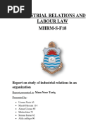 INDUSTRIAL RELATIONS AND LABOUR LAW Report