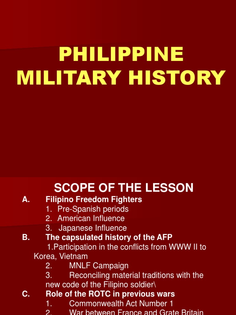 Philippine Military History Overview | PDF | Juan Ponce Enrile ...