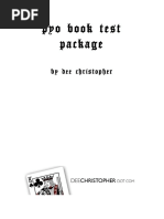 PYO Book Test Package