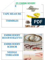 Tools Use in Embroidery
