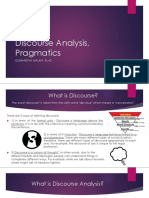 Discourse Analysis and Pragmatics