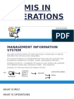 MIS in Operations Reports