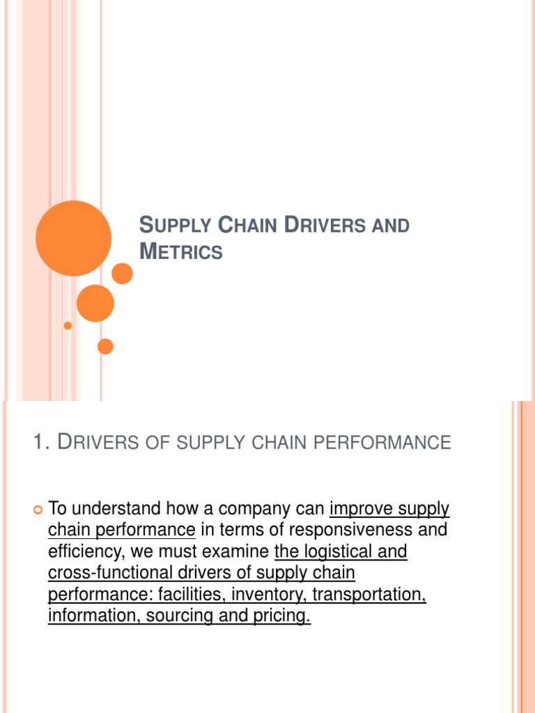 Supply Chain Drivers and Metrics Explained | PDF | Supply Chain | Pricing