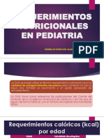 Requerimientos en Pediatria