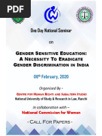 NUSRL NCW Gender Sensitization Seminar