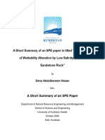 A Short Summary of An SPE Paper in Titled "Investigation of Wettability Alteration by Low Salinity Water in Sandstone Rock"