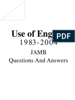 JAMB Use of English Past Questions 1984-2004 PDF