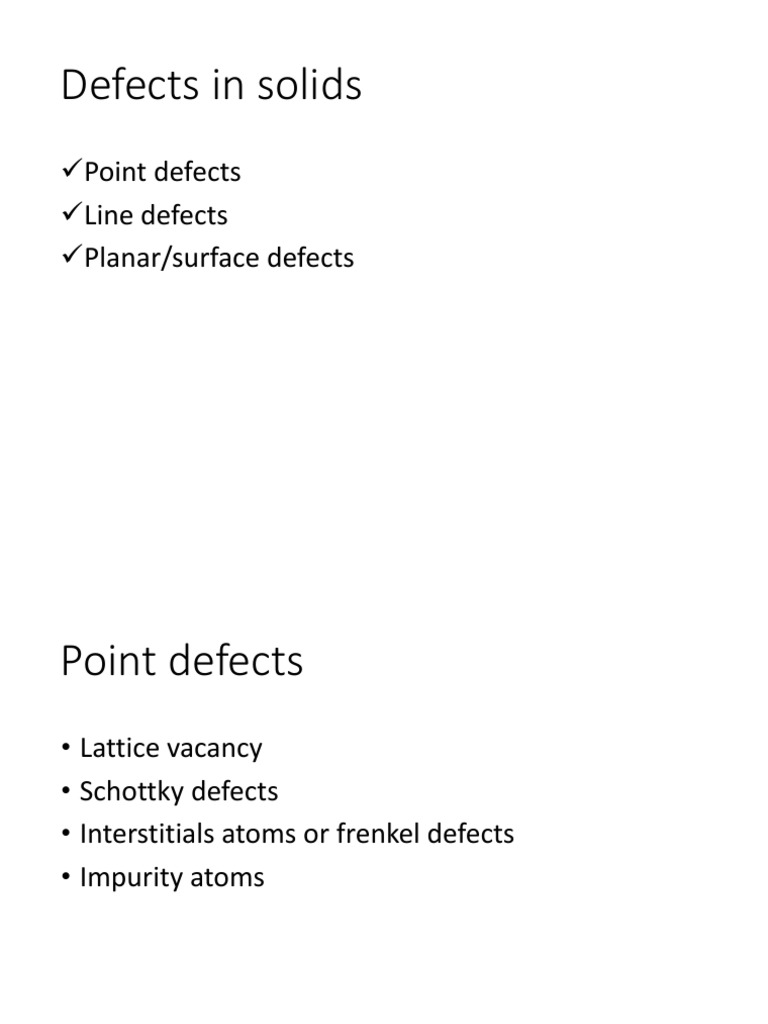 27-02-17 Defects in Solids | PDF | Dislocation | Crystallographic Defect