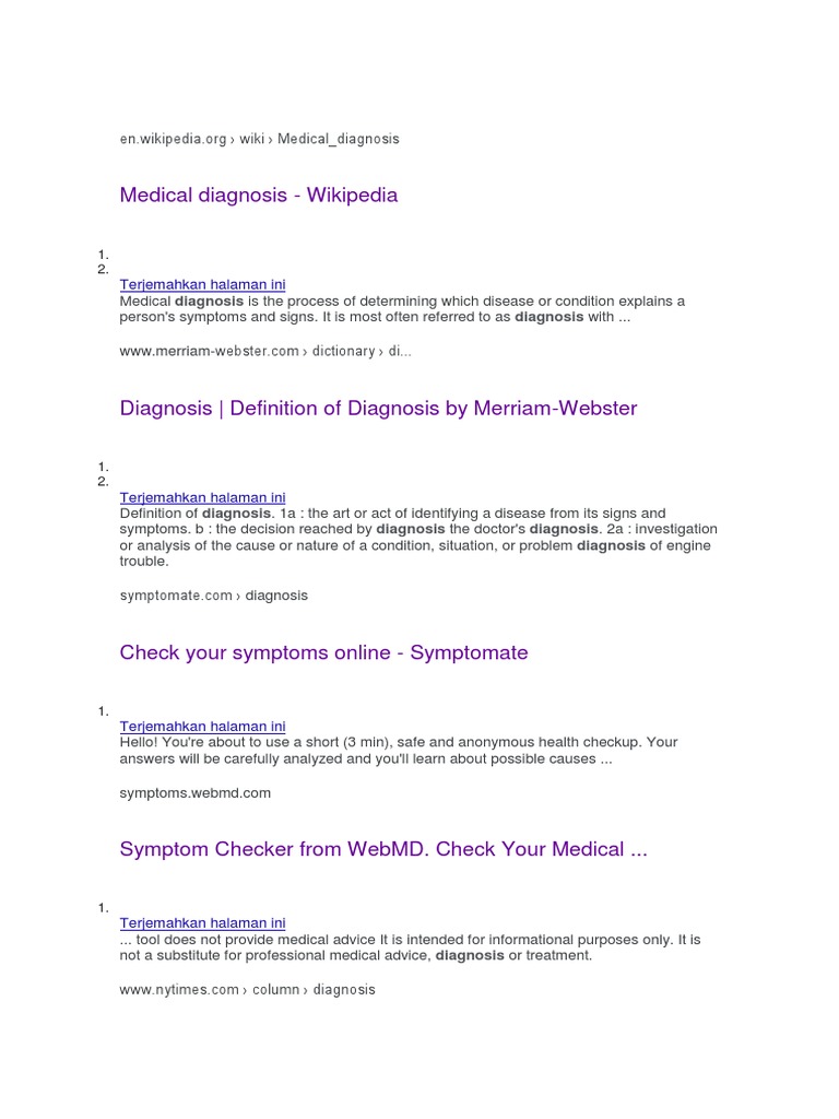 Diagnosis Medical Diagnosis Physical Examination