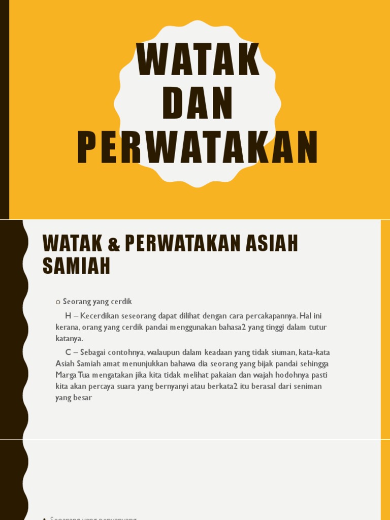 Watak Asiah Samiah dalam Drama | PDF | Ilmu Sosial