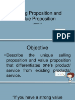 Selling Proposition and Value Proposition