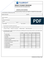 Fulbright Letter of Reference Form in PDF Format PDF