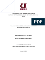 Rol Del Comercio Internacional en El Crecimiento Económico de Ecuador