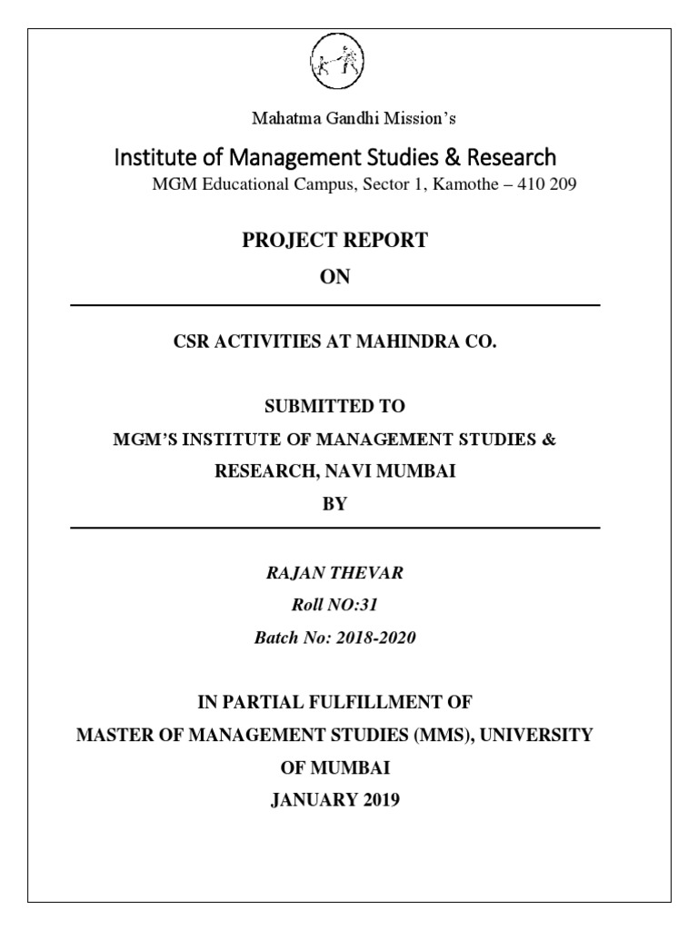 Csr Black Book Mahindra Corporate Social Responsibility Economies