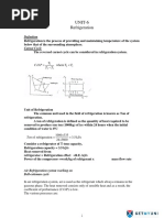 Mechanical Engineering Applied-Thermodynamics Refrigeration Notes