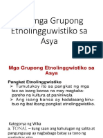 Ang Mga Grupong Etnolingguwistiko Sa Asya