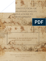 The CONSTITUTION of The Philippines and Its Implications To Development