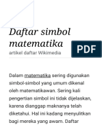 Simbol Dasar Matematika